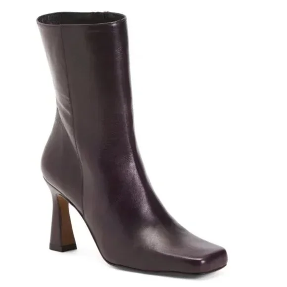 Minelli Paris Leather Square Toe Boots - Picture 2 of 4